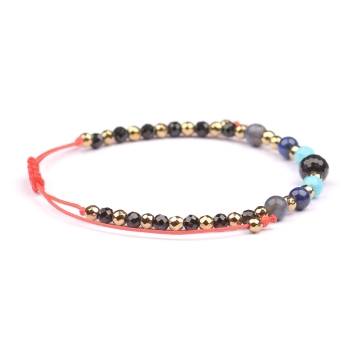 Bransoletka celebrytka TURMALIN + znak zodiaku STRZELEC zodiak